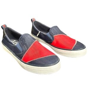 SPERRY Crest Twin Gore BIONIC Navy Red Women’s Size 8.5 STS83718 NWOB